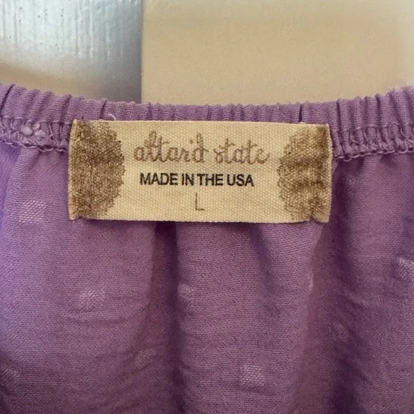 Altar'd State Purple Tiered Sundress with Puff Sleeves - Picture 2 of 4